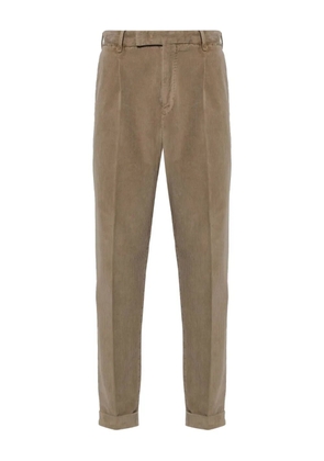PT Torino pleat-detail corduroy trousers - Brown