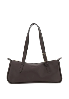 Longchamp East/West leather shoulder bag - Brown