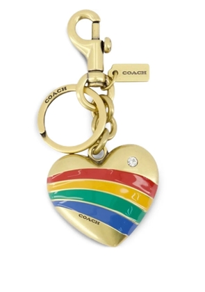 Coach rainbow heart keyring - Gold