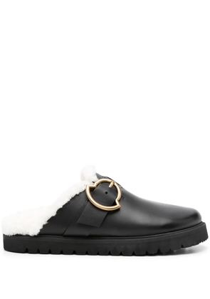 Moncler Bell leather mules - Black