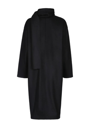 Harris Wharf London attached-scarf coat - Black