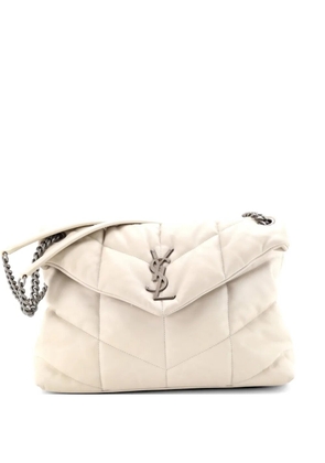 Saint Laurent Pre-Owned Loulou Puffer Quilted Leather Medium shoulder bag - White