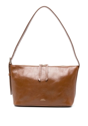 A.P.C. leather buckle-detail tote bag - Brown