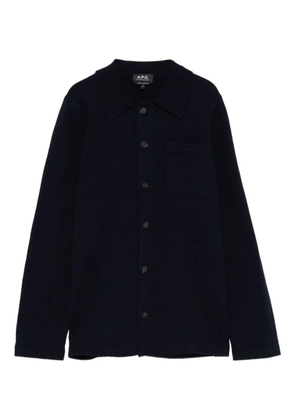 A.P.C. buttoned wool jacket - Blue