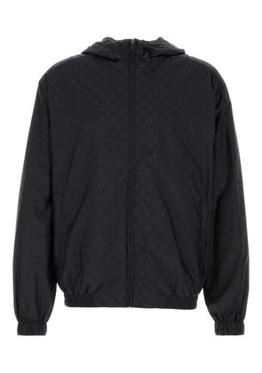 Gucci gg embroidered hooded jacket - Black