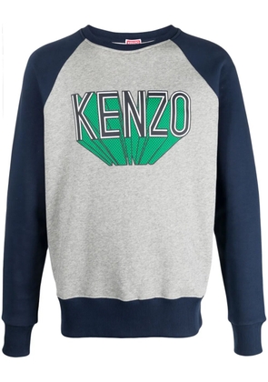 Kenzo logo-print colour-block sweatshirt - Grey