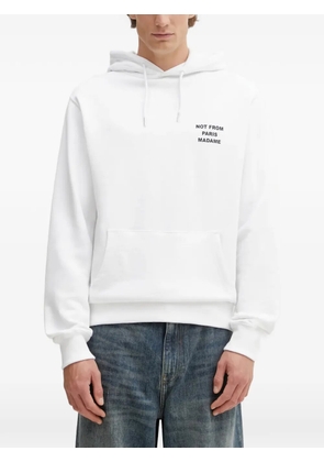 Drôle De Monsieur drawstring hoodie - White