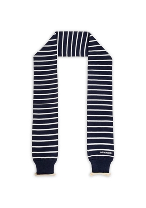 DSQUARED2 striped scarf - Blue