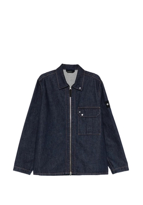 Stone Island zipped chest-pocket overshirt - Blue