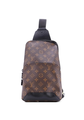 Louis Vuitton Pre-Owned Avenue Sling Bag Macassar Monogram Canvas crossbody bag - Black