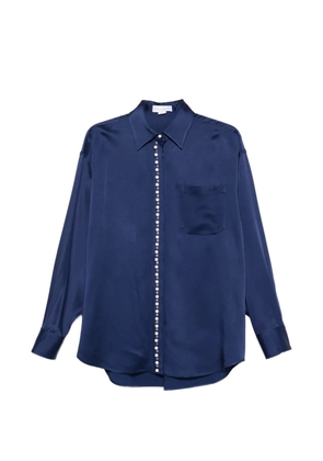 Stella McCartney pearl-embellished pocket shirt - Blue