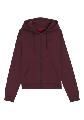 HUGO logo zip hoodie - Red