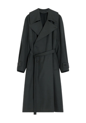 LEMAIRE double-breasted belted trench coat - Black