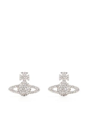 Vivienne Westwood crystal-embellished logo stud earring - Silver