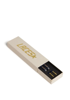 Golden Goose logo-print shoe laces - Blue