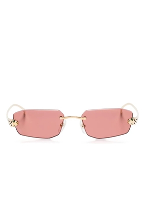 Cartier Eyewear rectangle-frame sunglasses - Gold