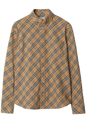 Burberry checked cotton shirt - Brown
