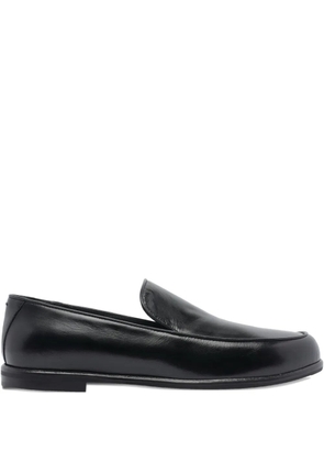 POEVE round-toe leather loafers - Black