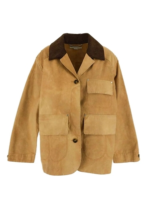 Stella McCartney logo-patch jacket - Brown