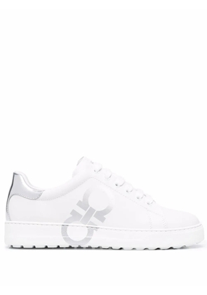 Ferragamo Gancini logo-print low-top sneakers - White