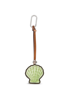 Tory Burch shell-motif leather keyring - Green
