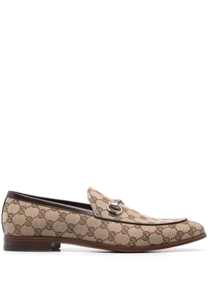 Gucci Horsebit-detailed GG-canvas loafers - Neutrals