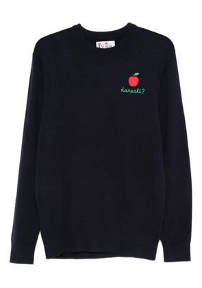 MC2 Saint Barth apple-embroidered sweater - Blue