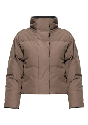 Canada Goose logo-patch puffer jacket - Grey