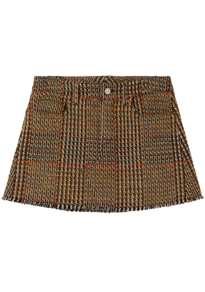 Stella McCartney wool tweed mini skirt - Brown