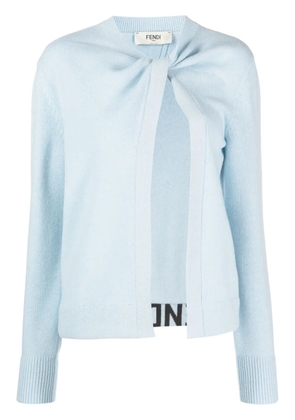 FENDI twist-detail open-front cardigan - Pink