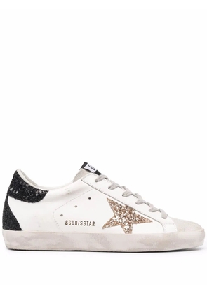 Golden Goose star-patch lace-up sneakers - White