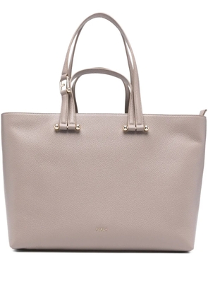 Furla Duetto leather tote bag - Grey