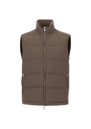 Eleventy zip padded gilet - Brown