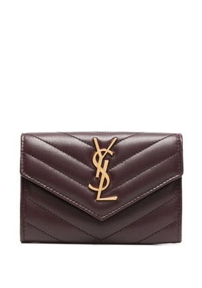 Saint Laurent chevron logo wallet - Red