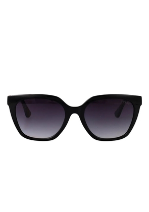 GUESS EYEWEAR logo-detail square sunglasses - Black