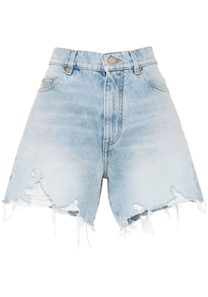 Balmain high-rise denim shorts - Blue