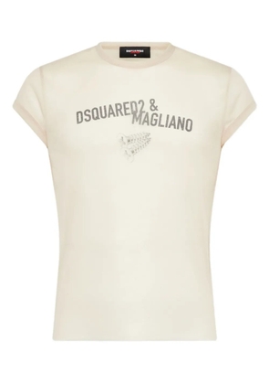 DSQUARED2 x Magliano sheer T-shirt - Neutrals