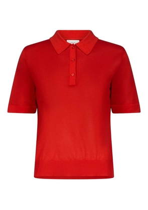 LouLou de Saison Migo button ribbed polo shirt - Red