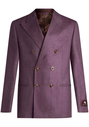 ETRO double-breasted cashmere blazer - Purple