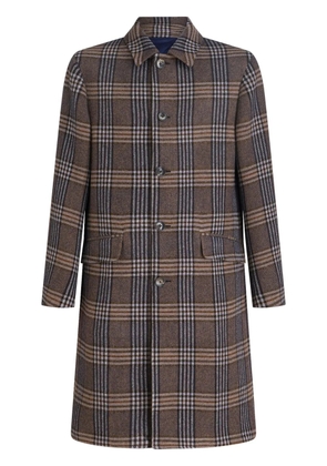 ETRO plaid-check pattern coat - Brown