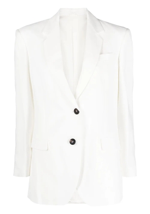 Brunello Cucinelli notch-lapels single-breasted blazer - White