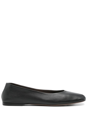 The Row leather ballet flats - Black