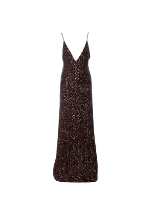 Aniye By sequin spaghetti-strap maxi dress - Brown