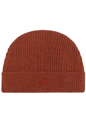 ETRO embroidered-logo beanie - Orange