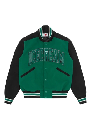 ICECREAM varsity wool jacket - Green