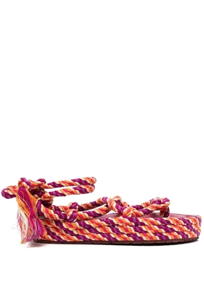 ISABEL MARANT Erol tasselled rope sandals - Orange