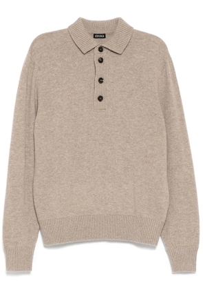 Zegna crew neck sweater - Brown