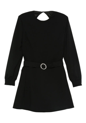 Saint Laurent embellished-belt mini dress - Black