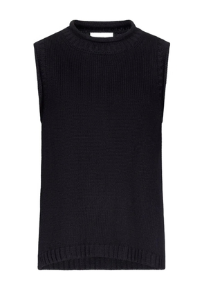 LouLou de Saison Effy rolled collar ribbed vest - Black