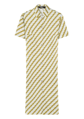 Versace Chain Stripes midi shirt dress - Neutrals